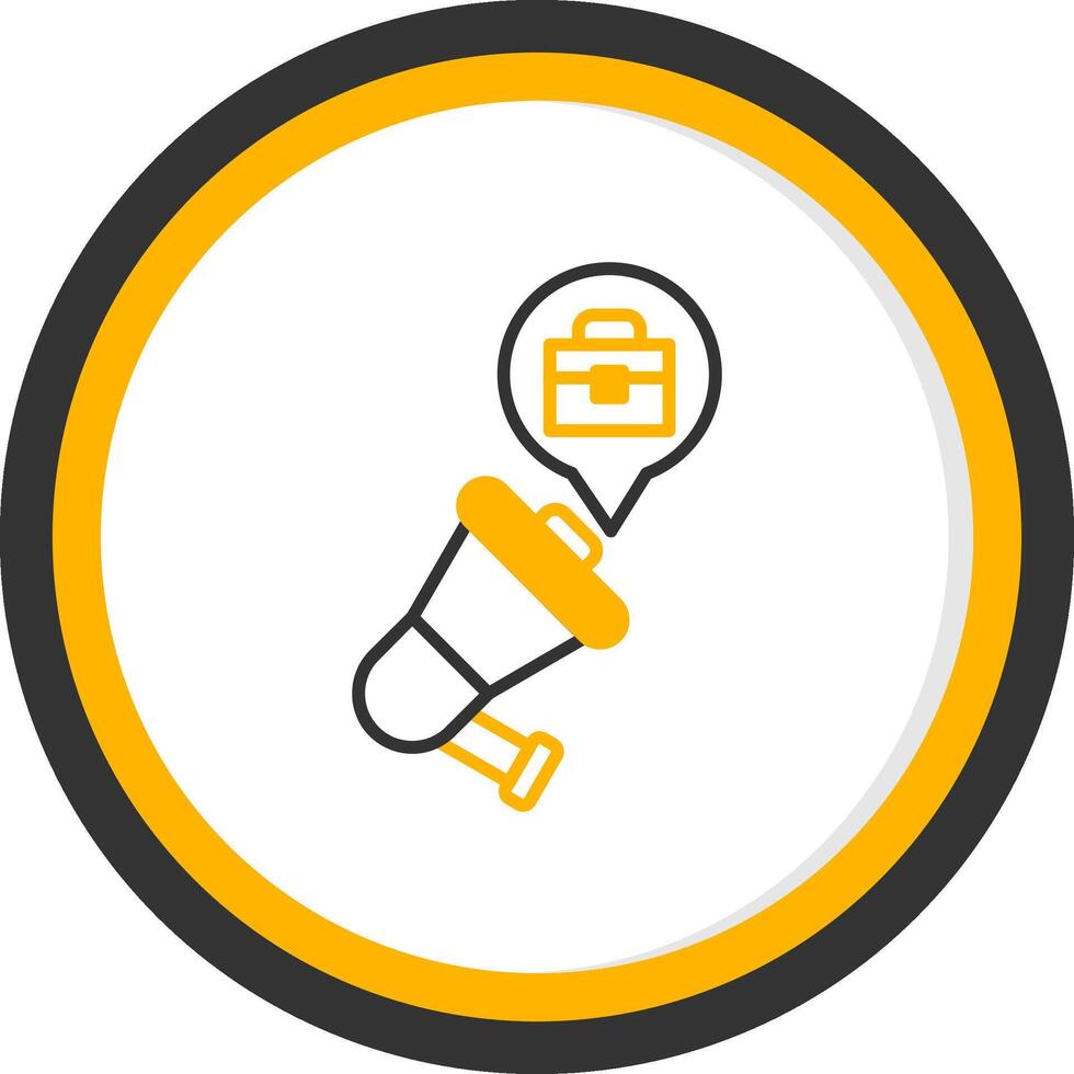 Interview Result Status Line Two Color Circle vector