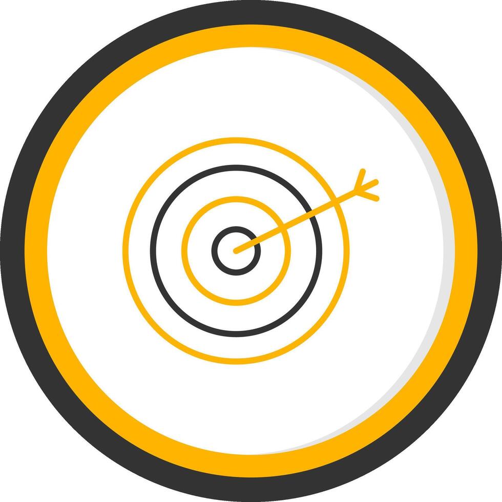 Target Shooting Game Line Two Color Circle vector