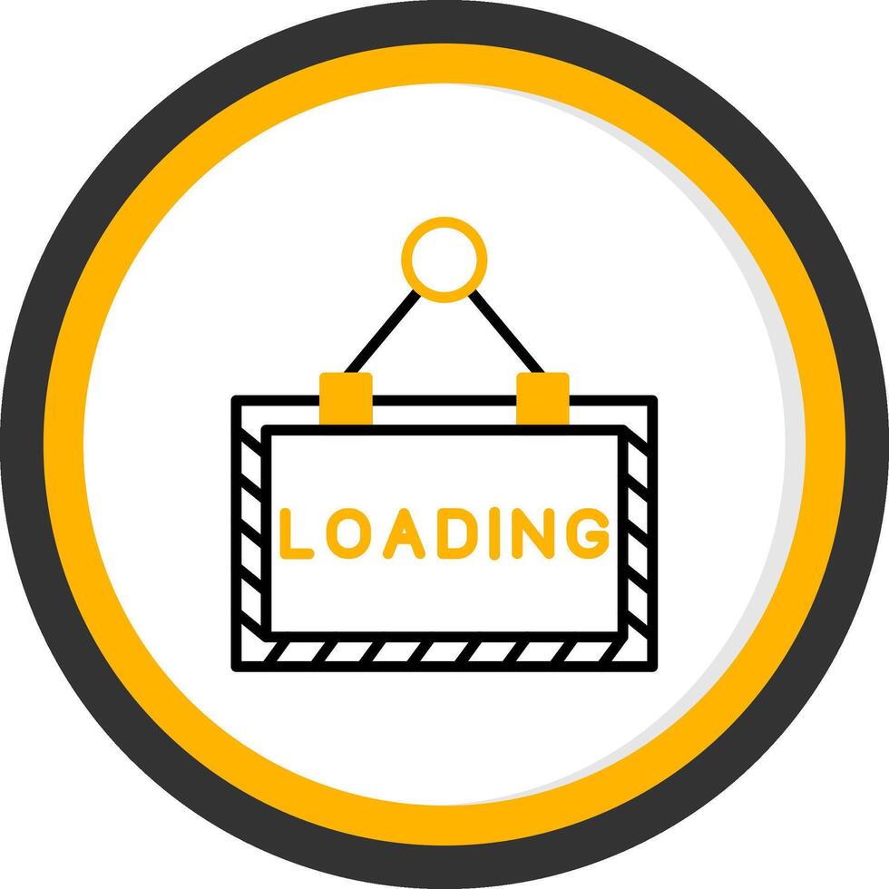 cargando página animación línea dos color circulo vector