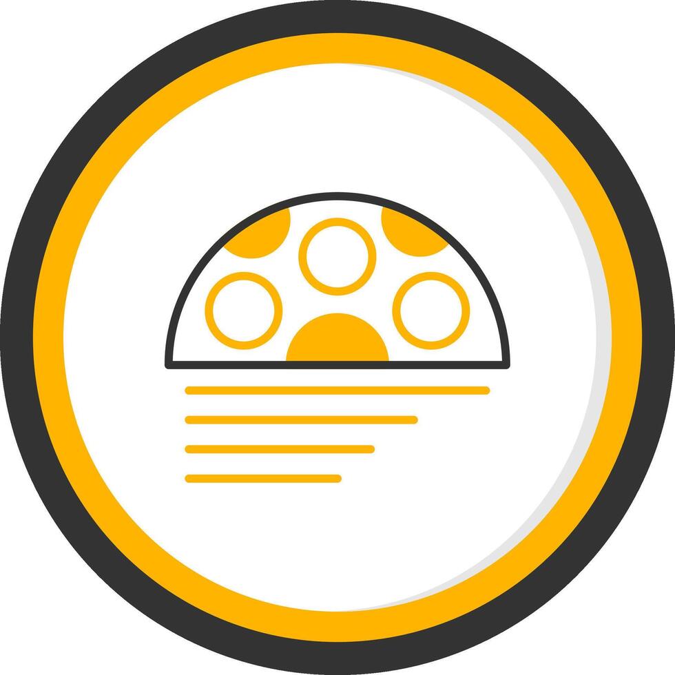 Data Tracking Graph Line Two Color Circle vector