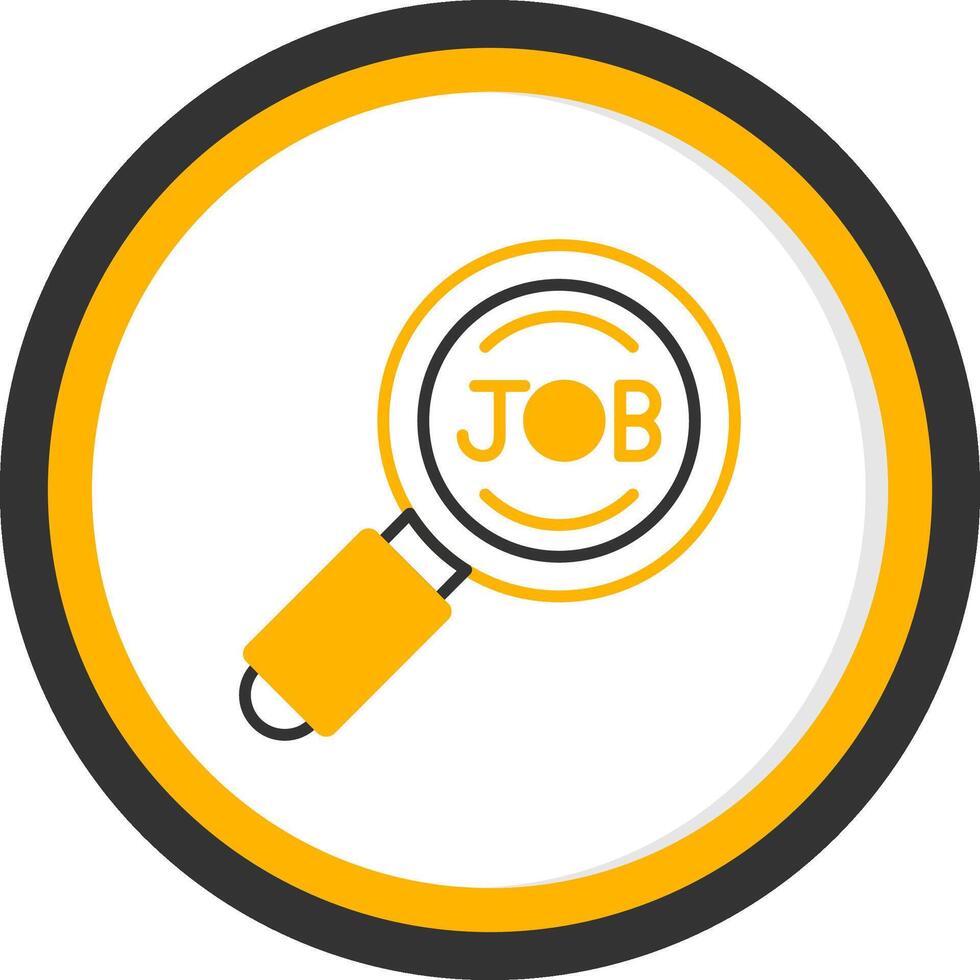 Digital OnGlyph Profile Line Two Color Circle vector