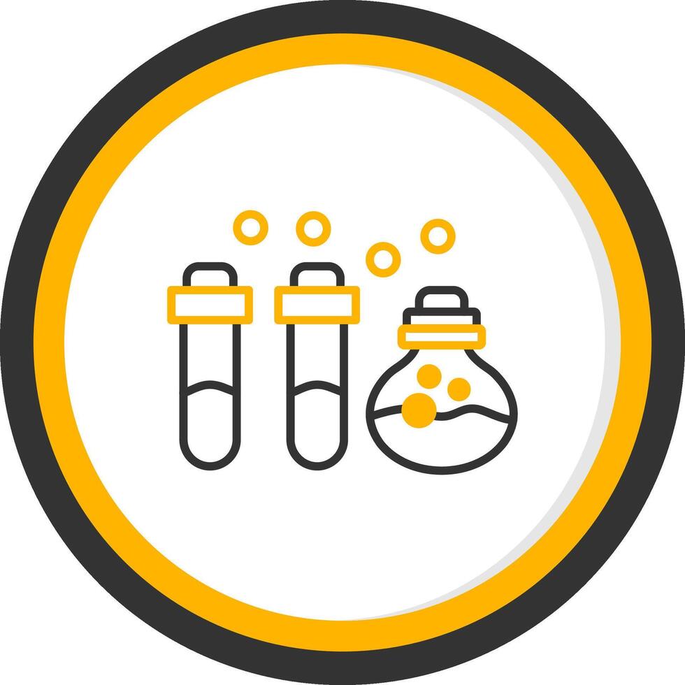 Controlled Science Experiment Line Two Color Circle vector