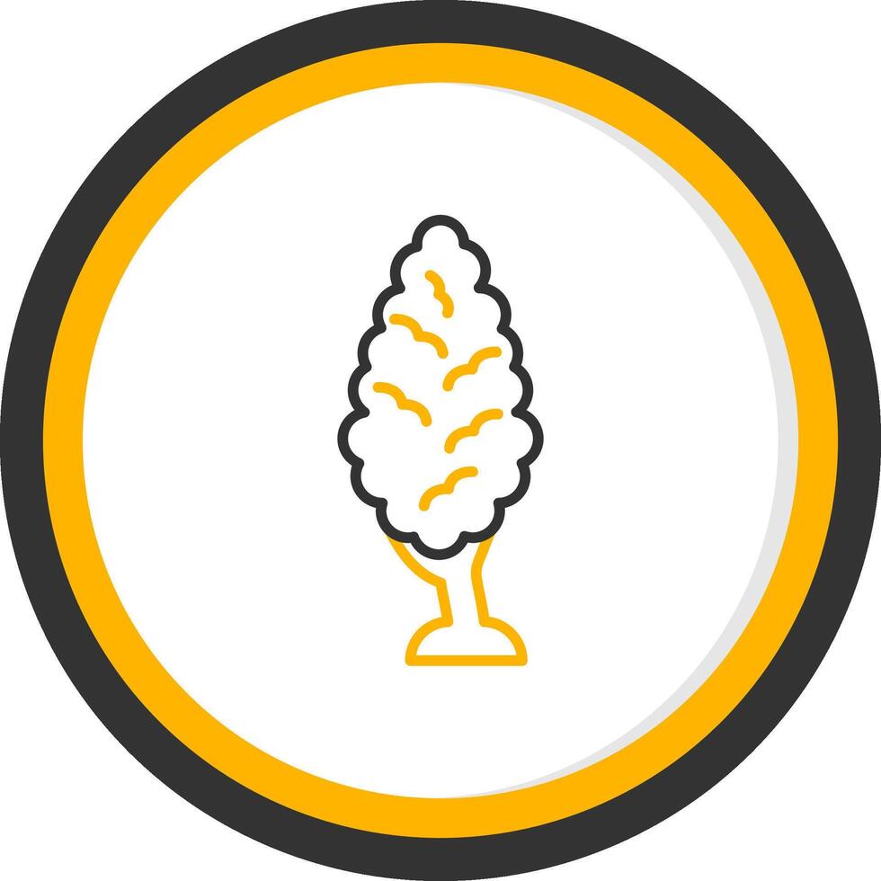 Generic Tree Icon Line Two Color Circle vector