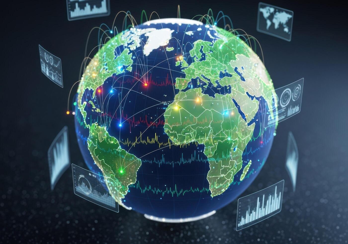 The world is connected with the internet and social networks, 3d rendering stock photo