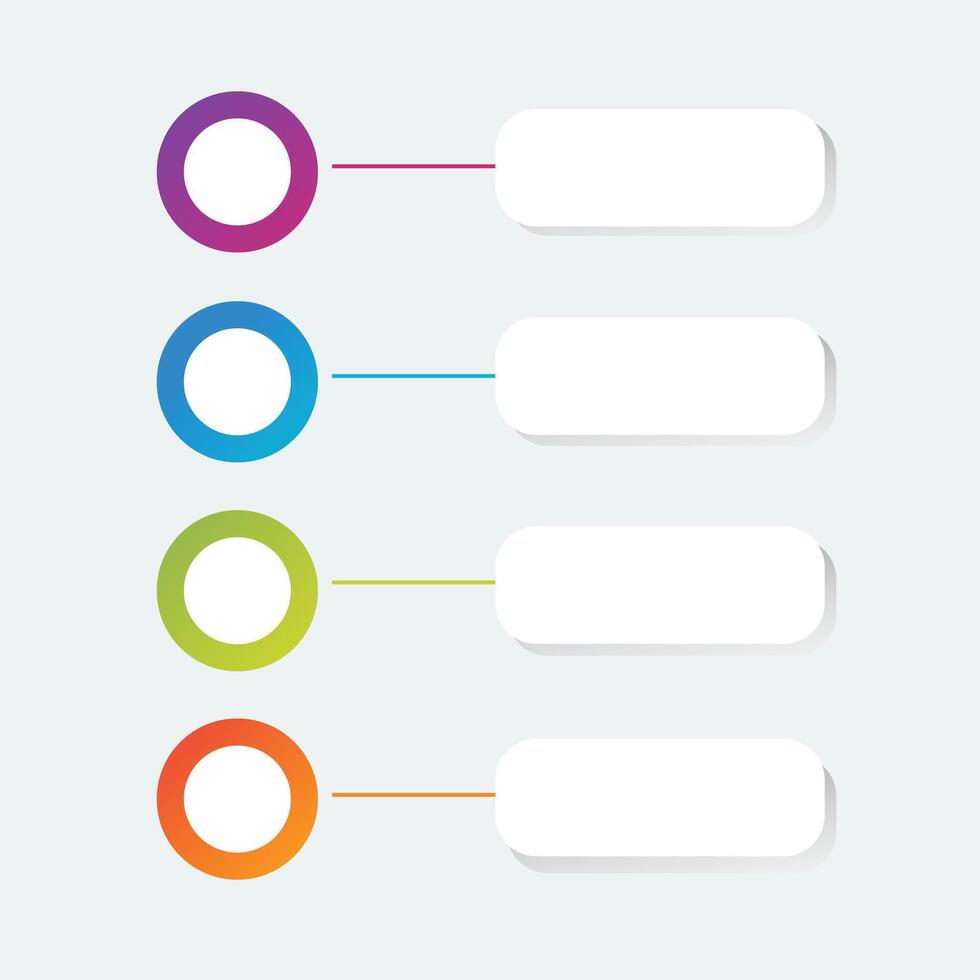 Infographic label design with circle gradient. infographic template design and 4 options or steps. diagram, presentations, workflow layout, banner, flow chart vector