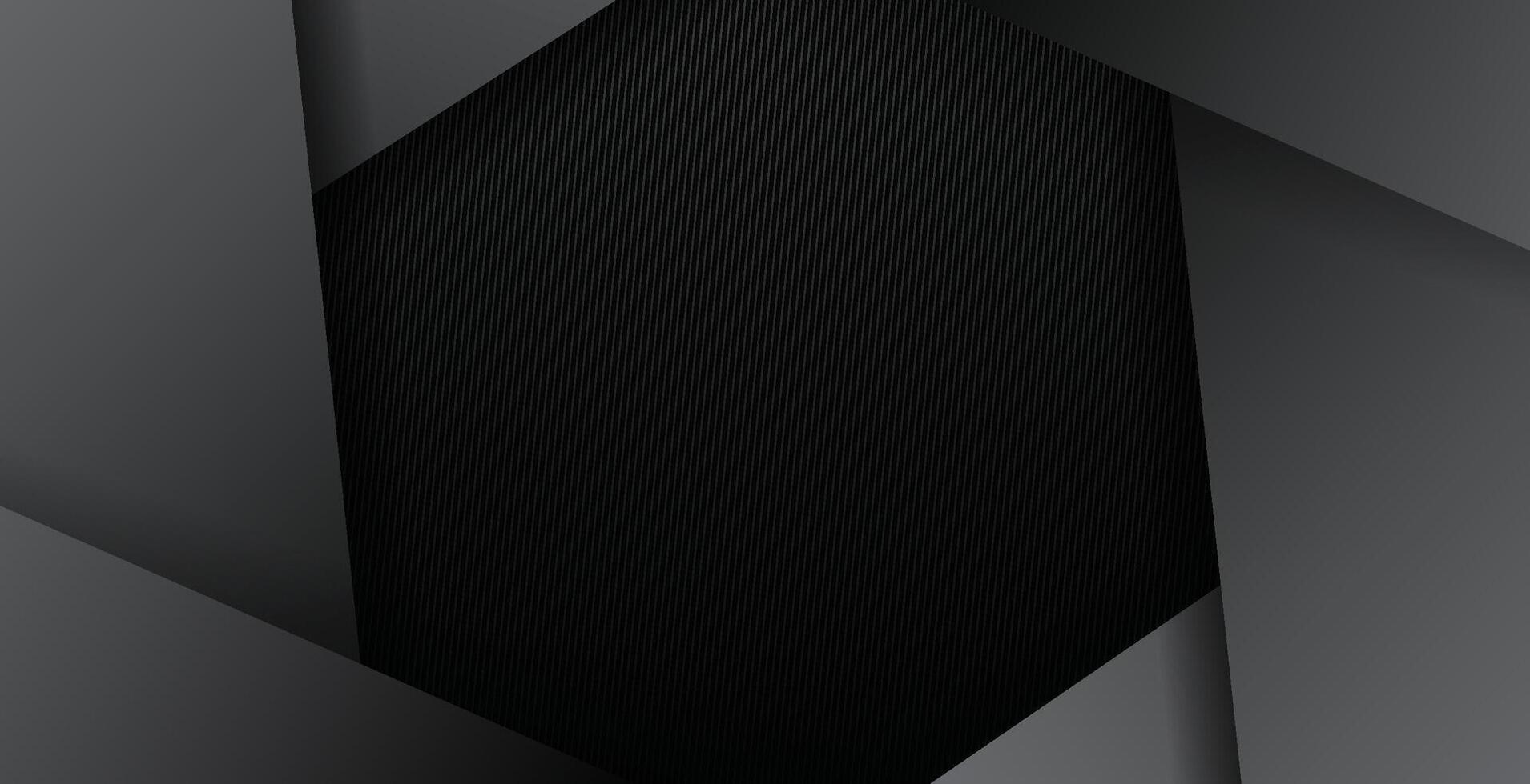 Dark Abstract Background with Central Hexagon and Layered Angular Panels vector