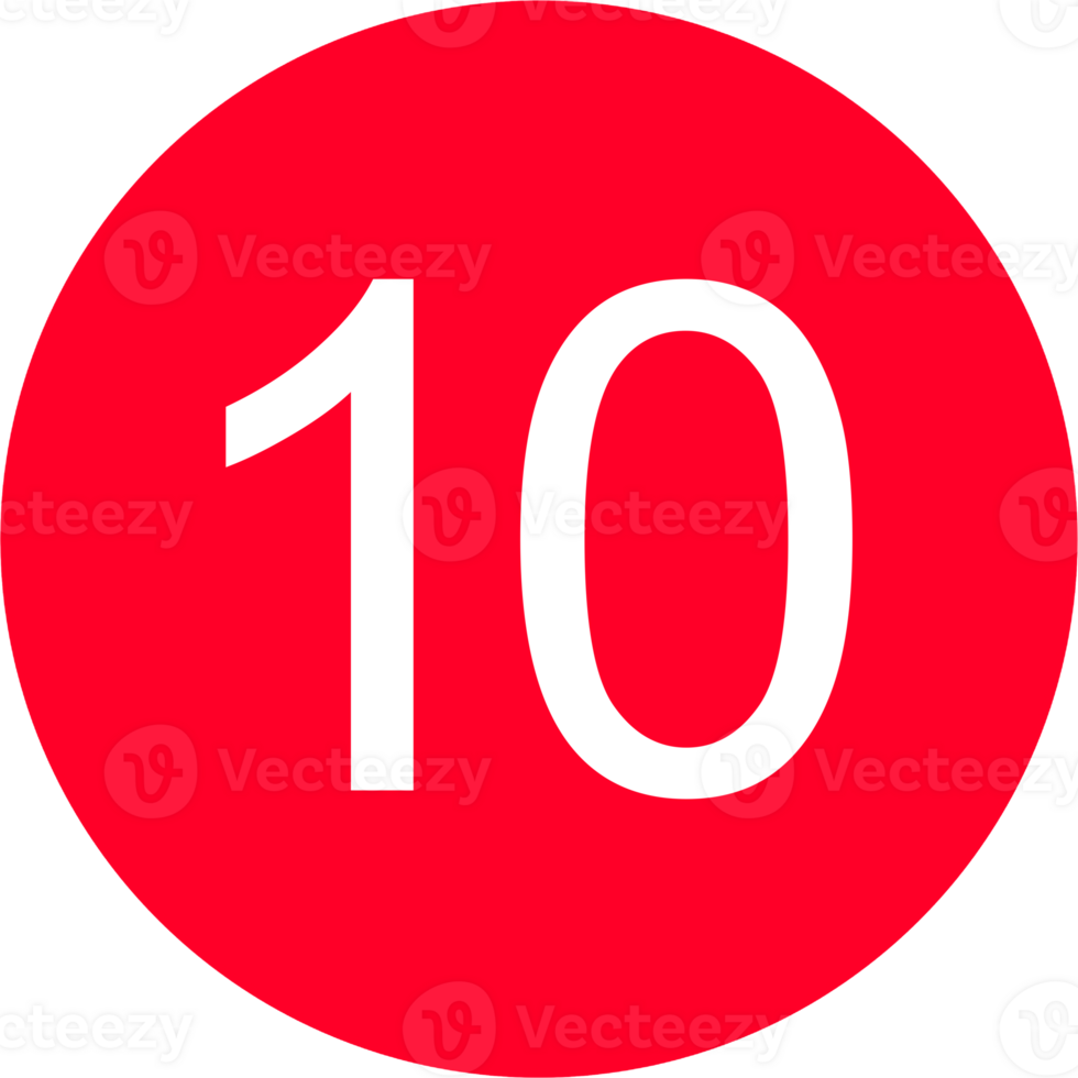 Red Notification Badge Icon with Multiple Alerts for App Notification png