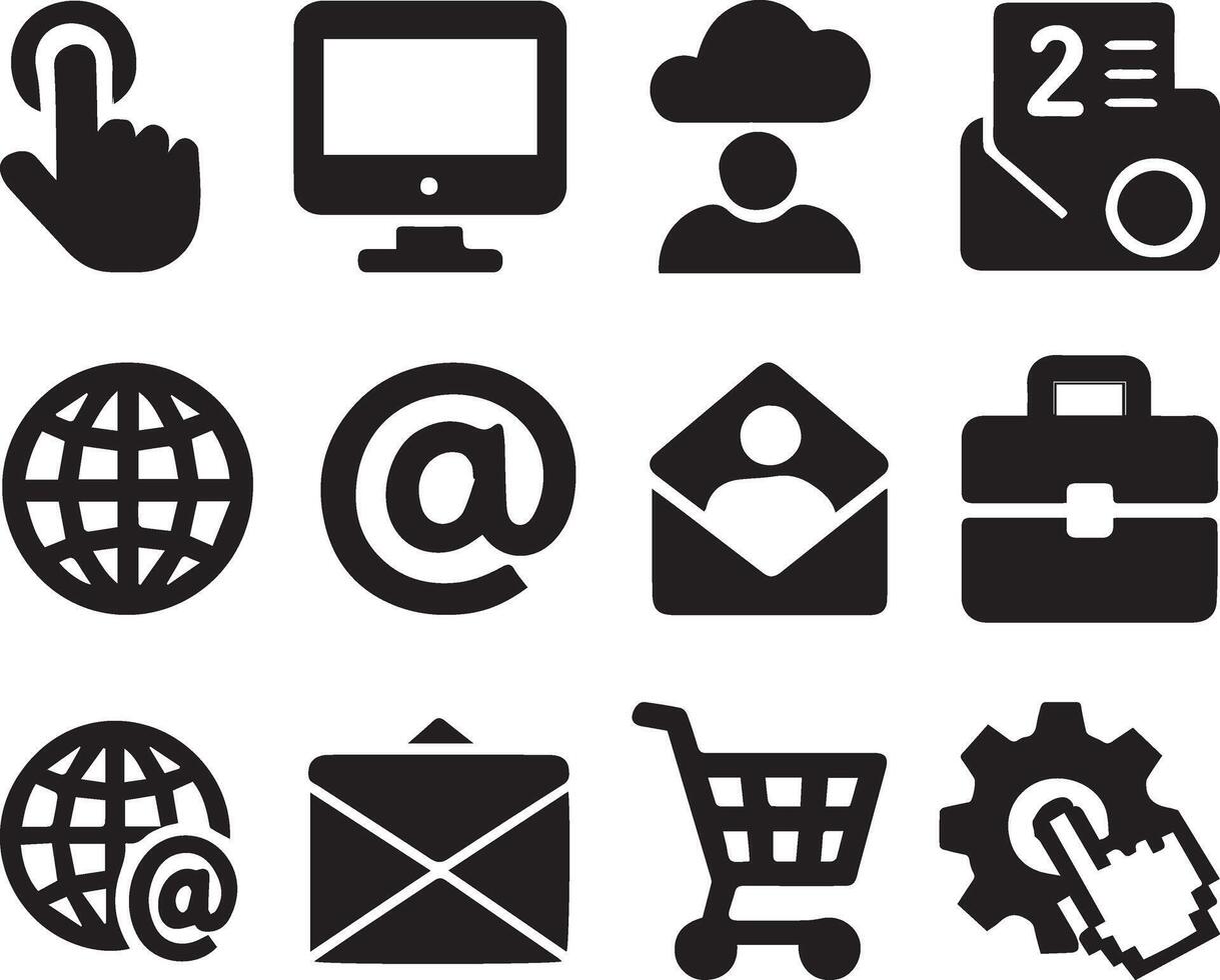 Web UI Business Icons Set vector