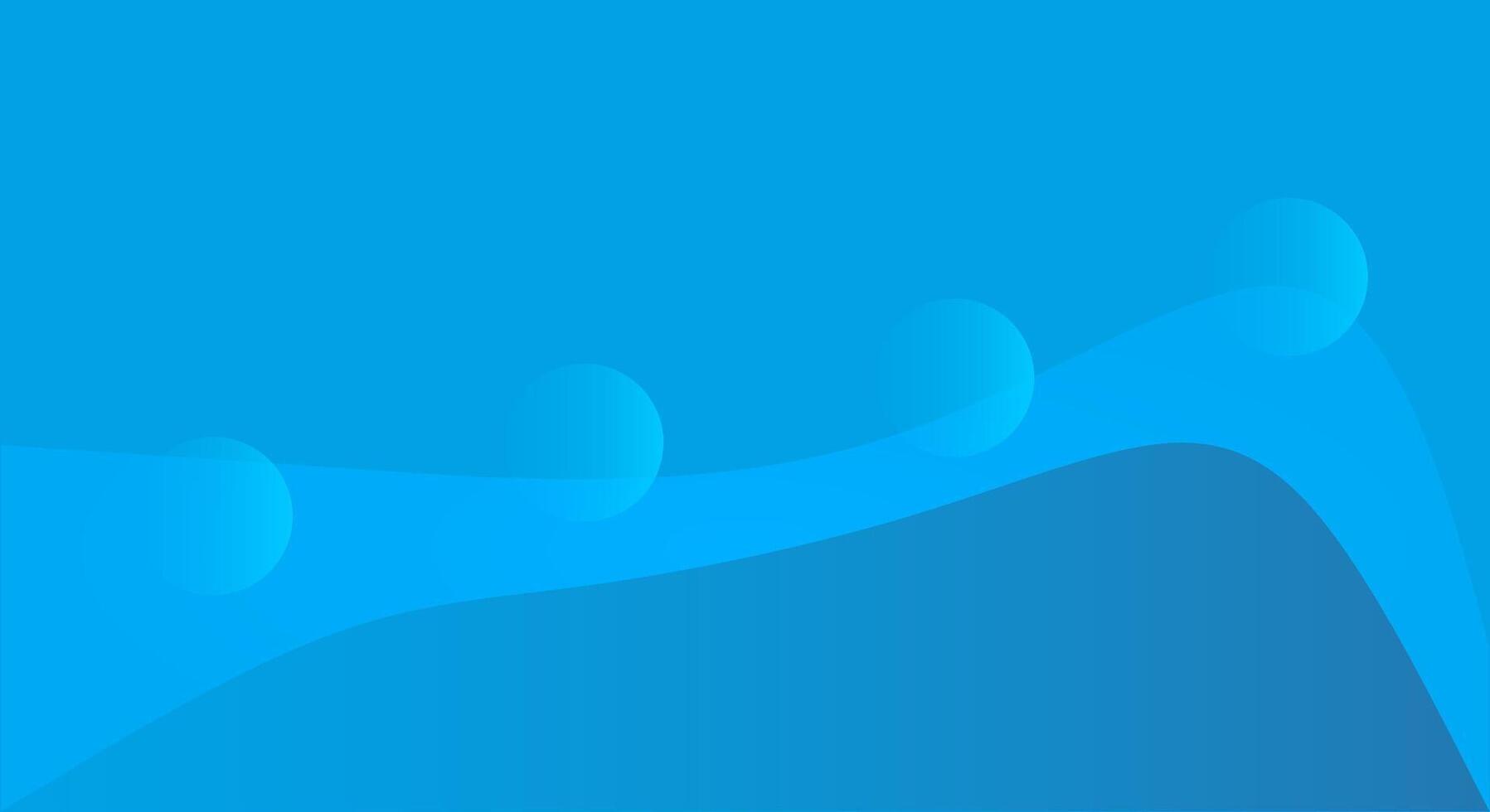 Dynamic blue gradient abstract background with flowing translucent spheres and curved shapes vector