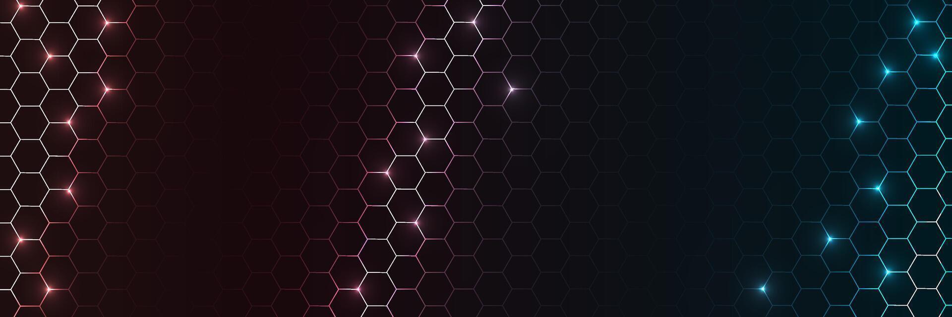 Geometric futuristic hexagon pattern, realistic abstract bg with honeycomb for bio, medical, scientific, technology. vector