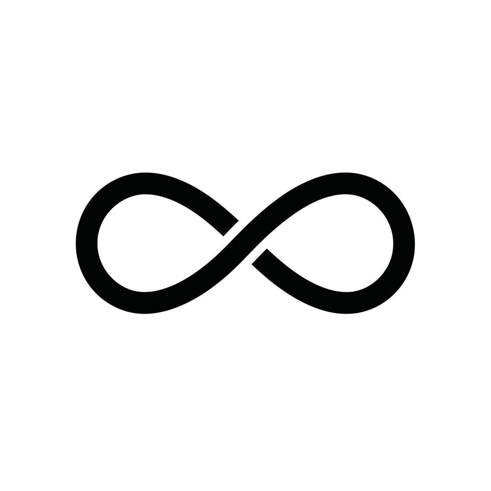 Simple Infinity Symbol Timeless Loop of Endless Possibilities and Duration vector