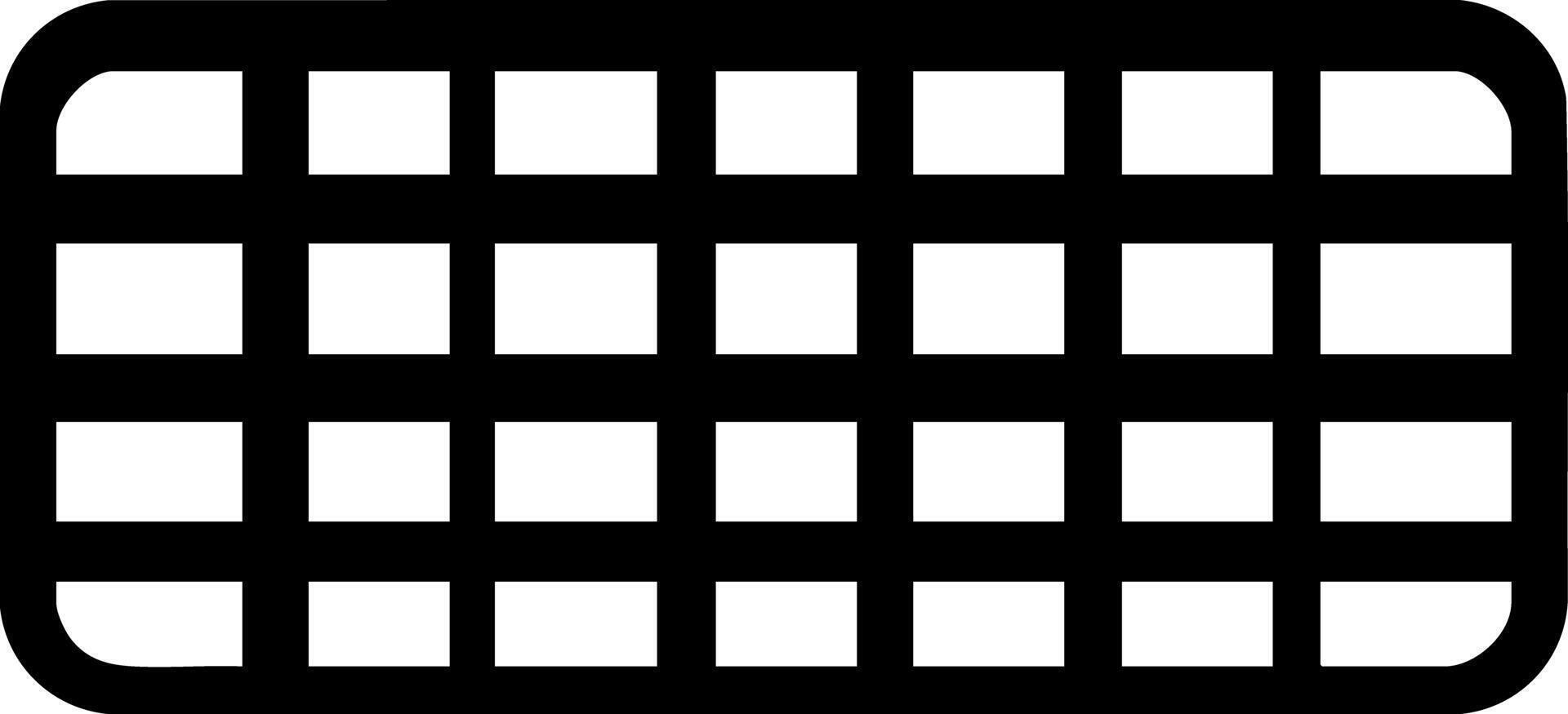 Keyboard icon simple black keys flat design illustration for user interface and technology applications vector