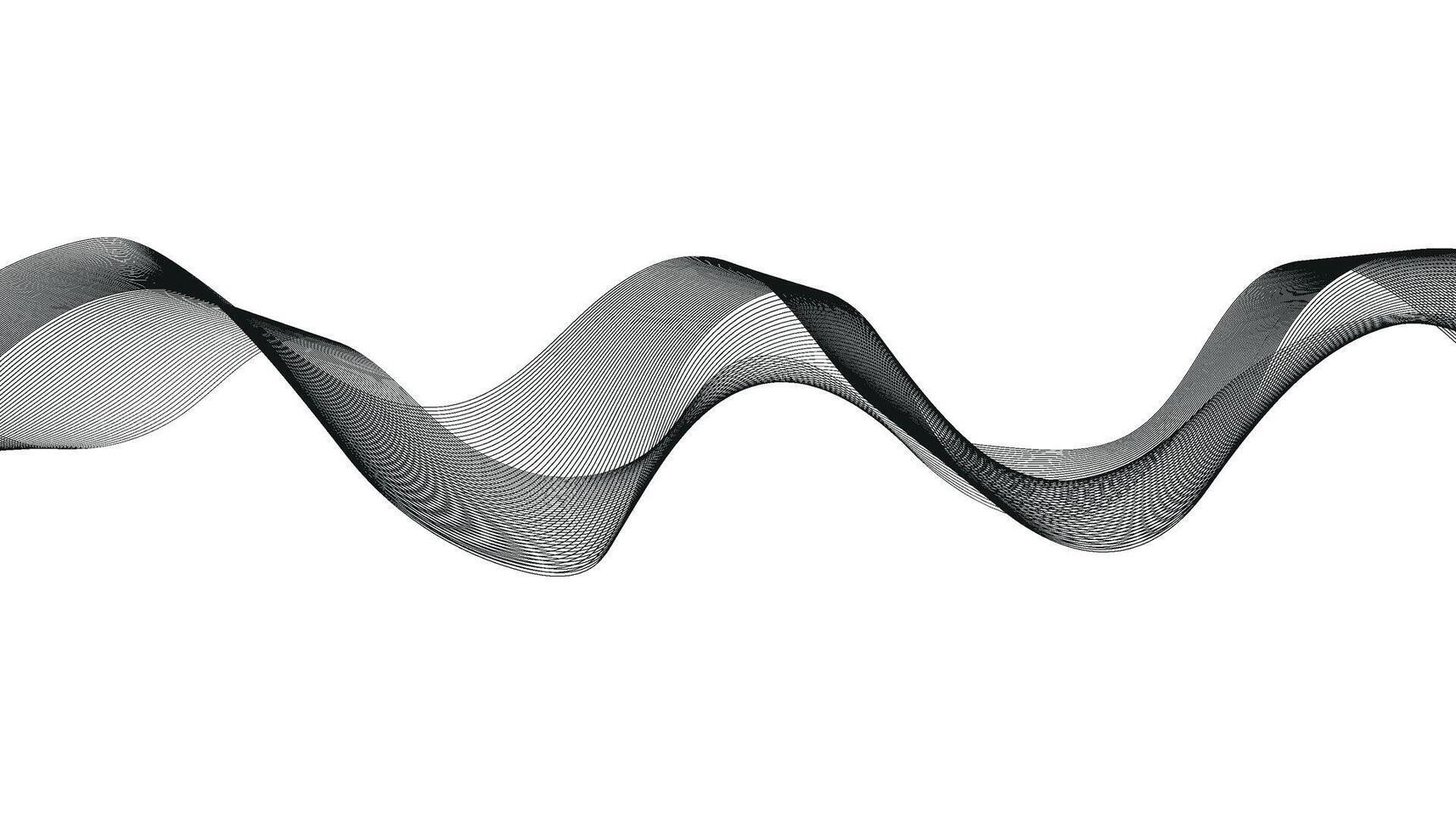 Abstract Black Wave Line Pattern Background vector