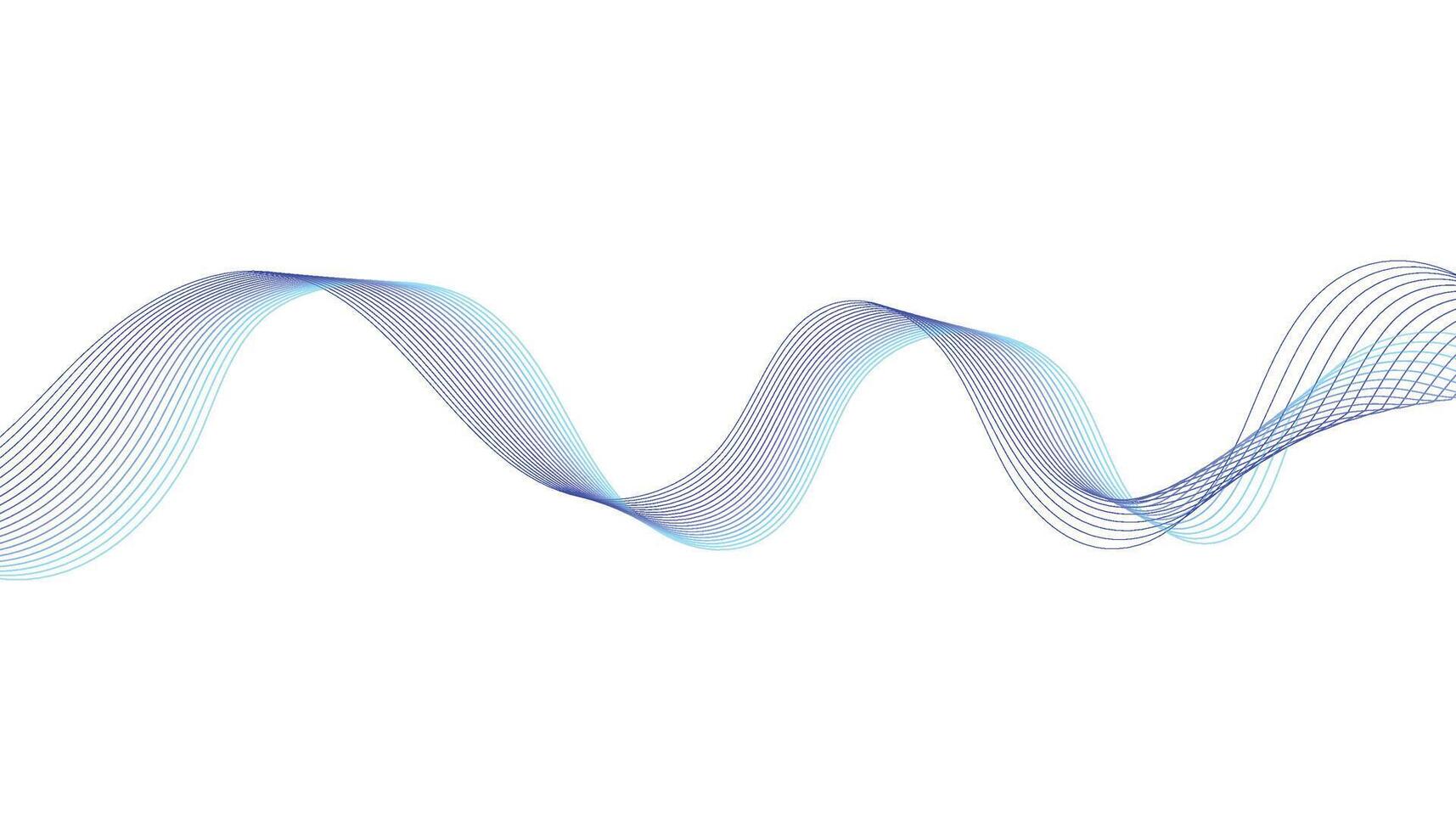 Abstract Colorful Flowing Gradient Wave Lines vector