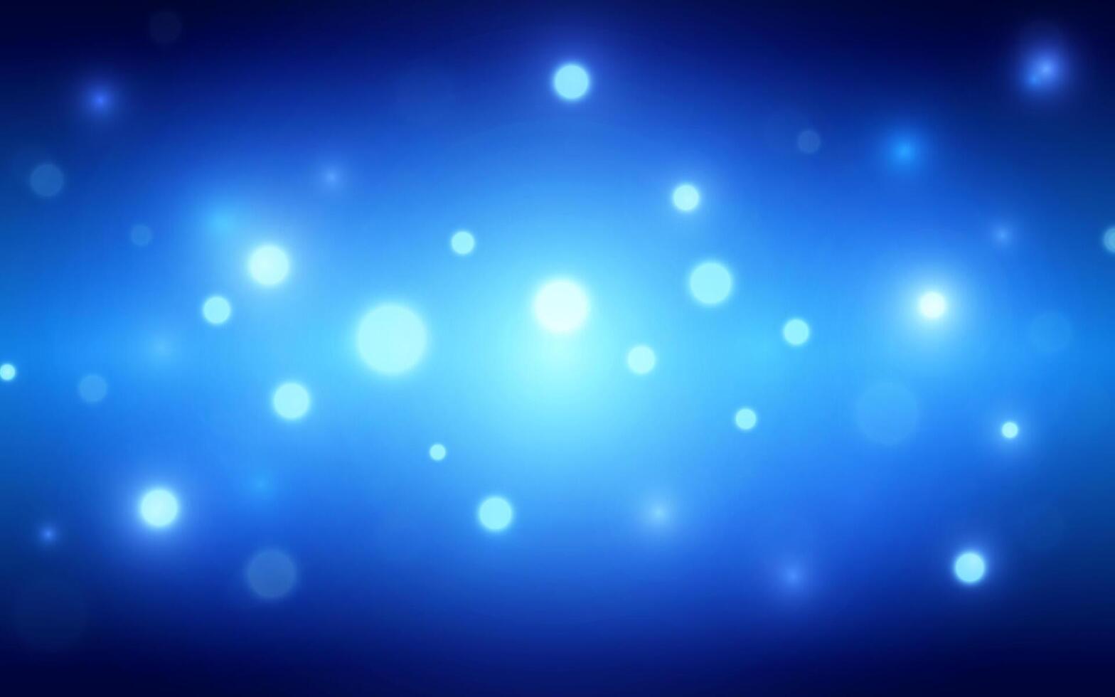 Deep Blue Bokeh Background with Glowing Light Effects, Mystical Abstract Blur for Technology or Night Sky Theme, Background decoration vector