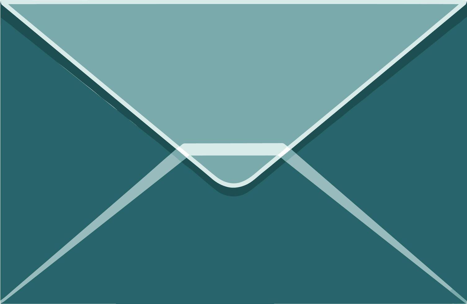 Simple Teal Envelope Icon for Communication and Mail. vector