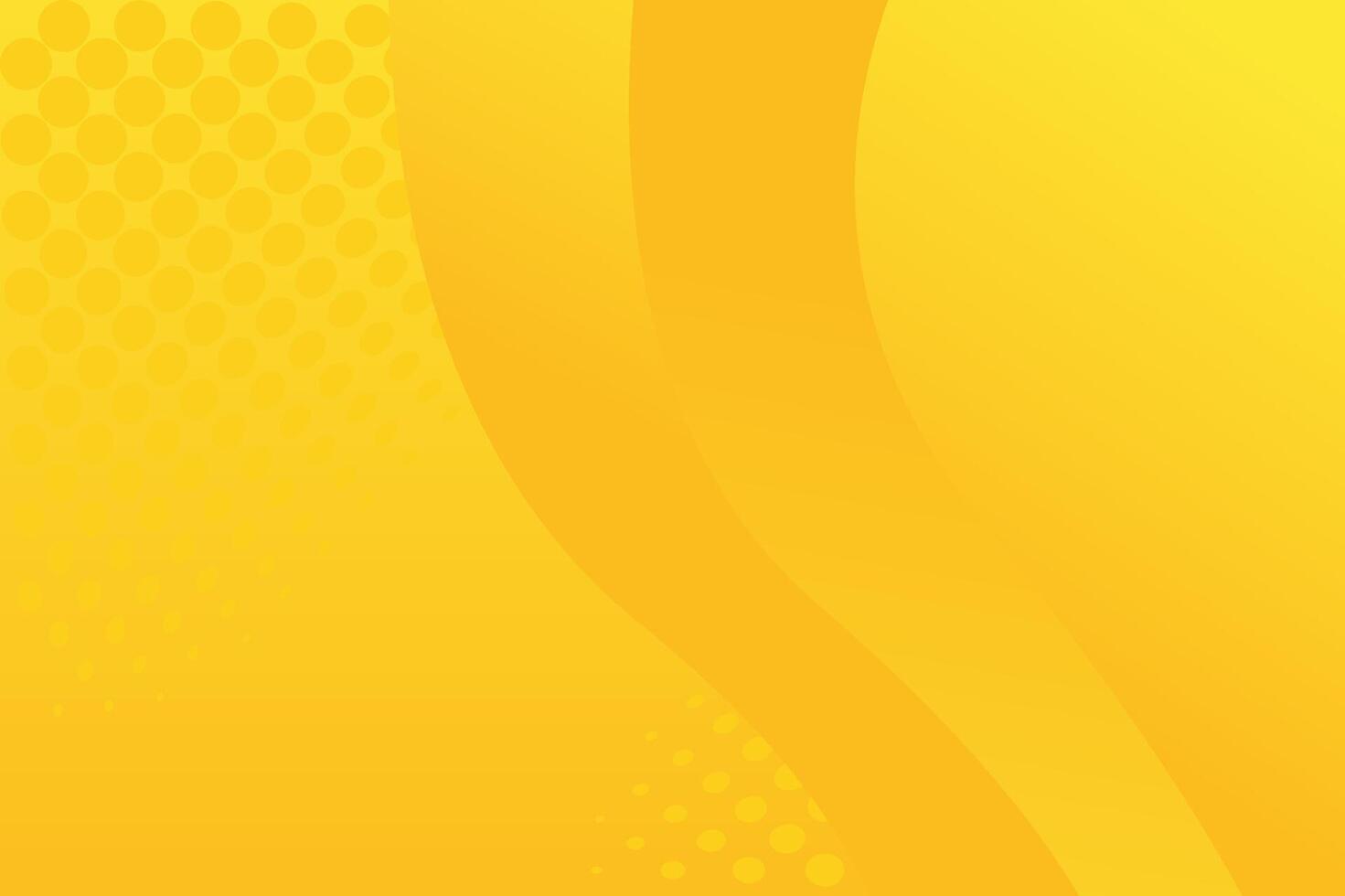 Bright Yellow Abstract Background With Circles And Soft Curves For Design Projects vector