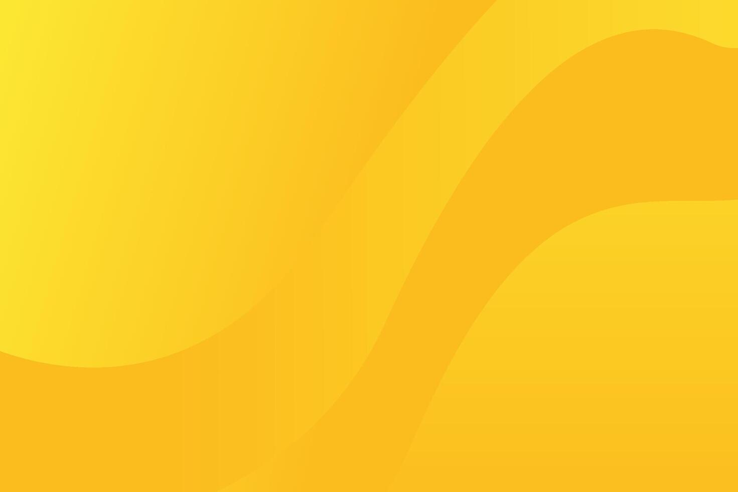 Bright Yellow Abstract Wave Background With Smooth Curves And Warm Gradient For Design vector
