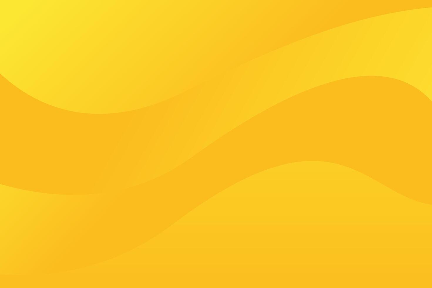 Bright Yellow Abstract Background With Curved Waves And Warm Gradient For Design Projects vector