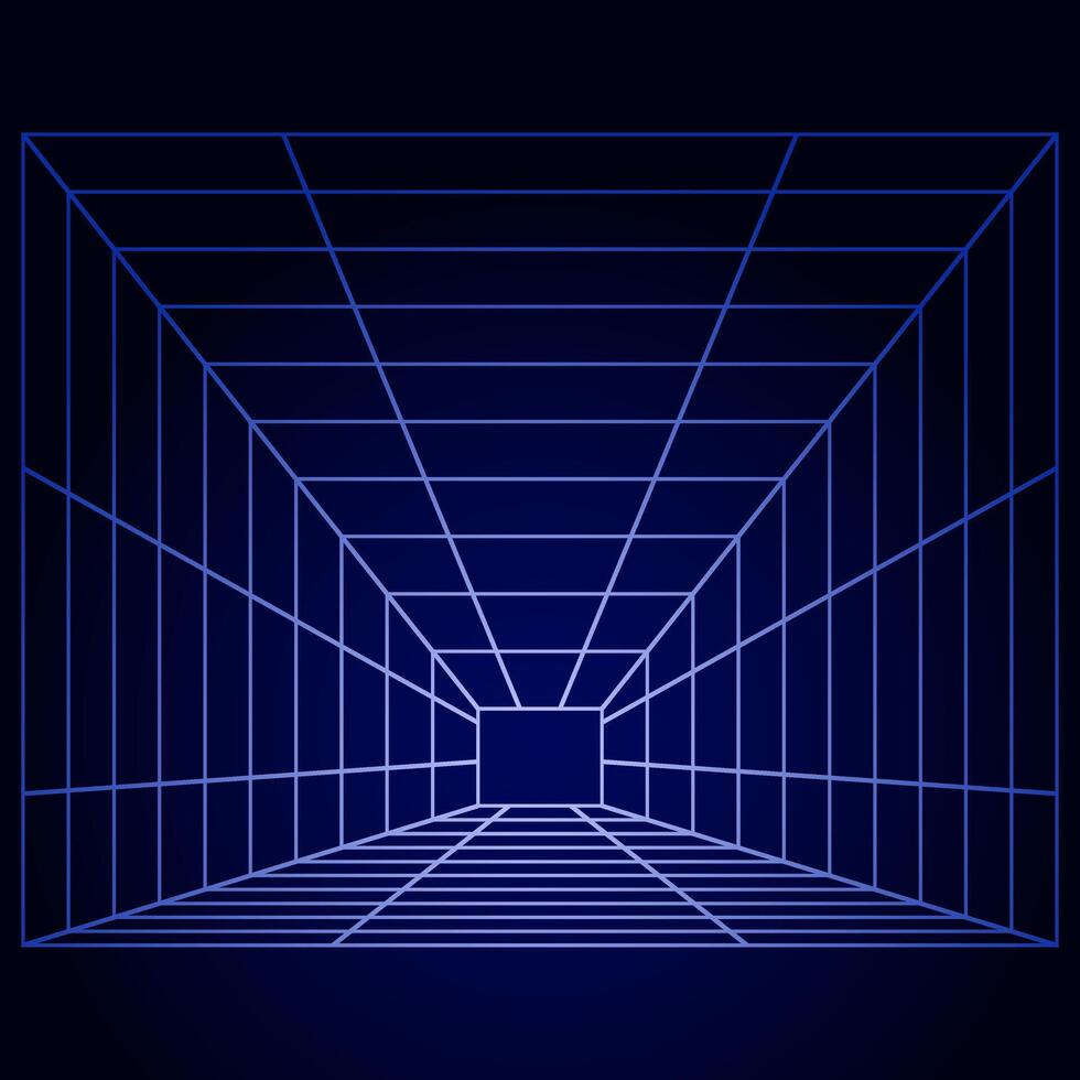 Digital grid box 3d background banner design vector