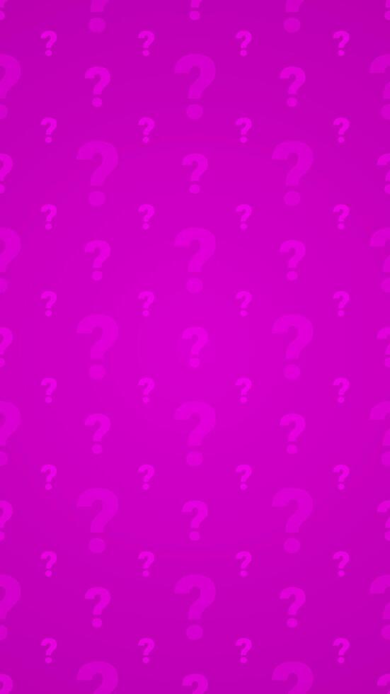 Simple Curiosity and Knowledge Question Mark Pattern In Vivid Purple Vertical Background Design vector