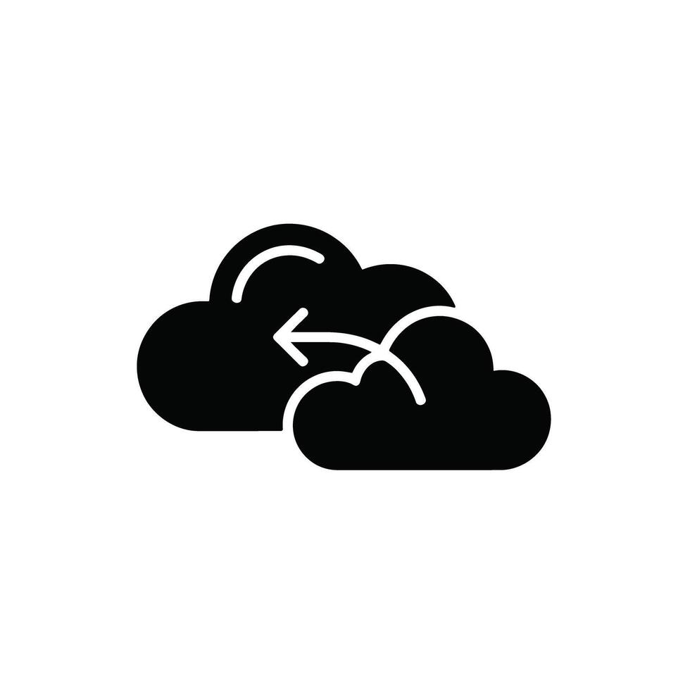 nube datos transferir icono ilustrando nube informática y datos migración servicios para negocio vector
