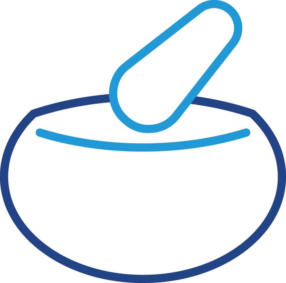 Bowl icon a container in which ingredients are placed to be crushed in the ancient practice vector
