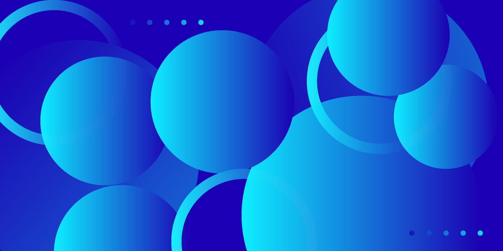 Abstract bright blue gradient illustration background with simple circle pattern. Futuristic and luxurious design. Eps10 vector
