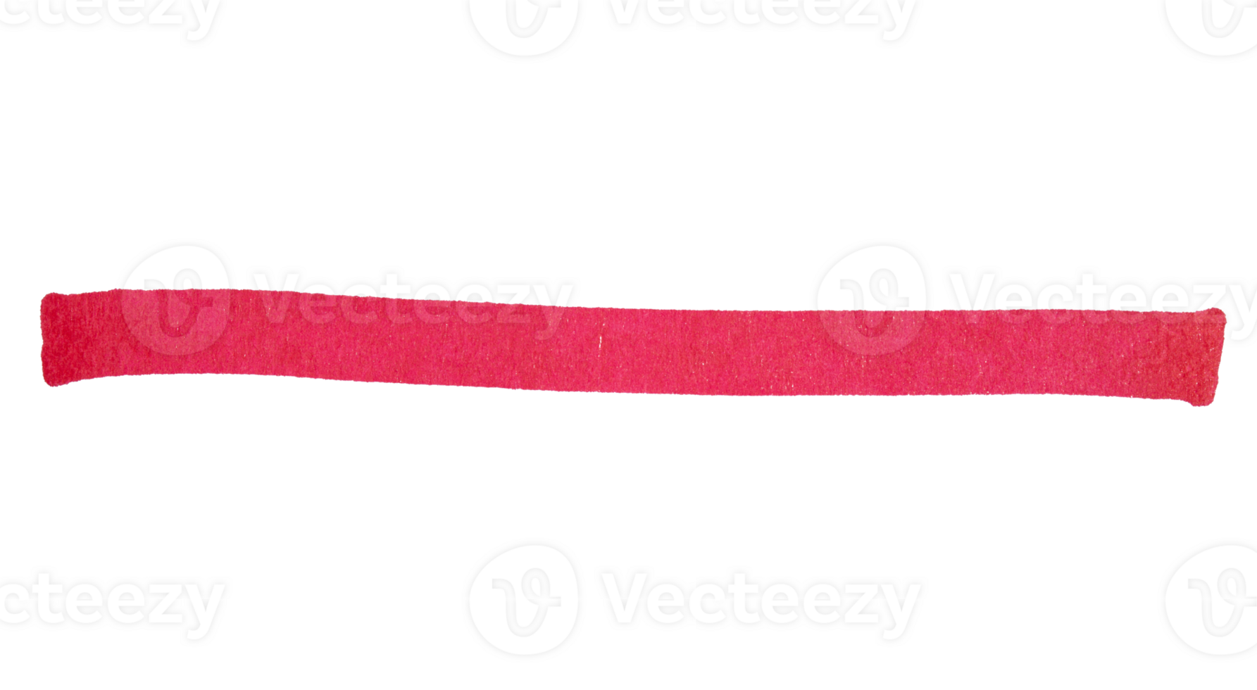 Hand drawn red marker brush stroke, abstract ink line for underline, highlight, text divider, design element, doodle sketch, isolated simple stripe shape on transparent background png