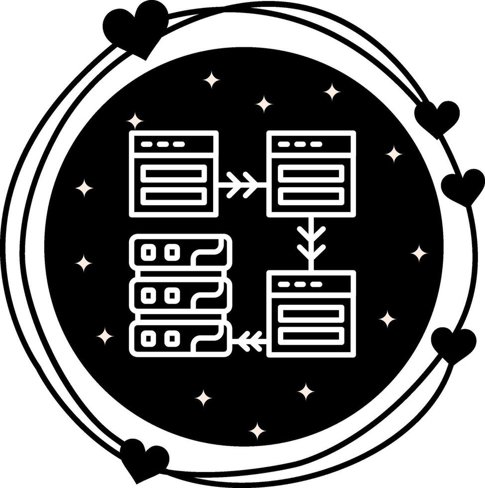 Relational Creative Web Interface Graphic vector