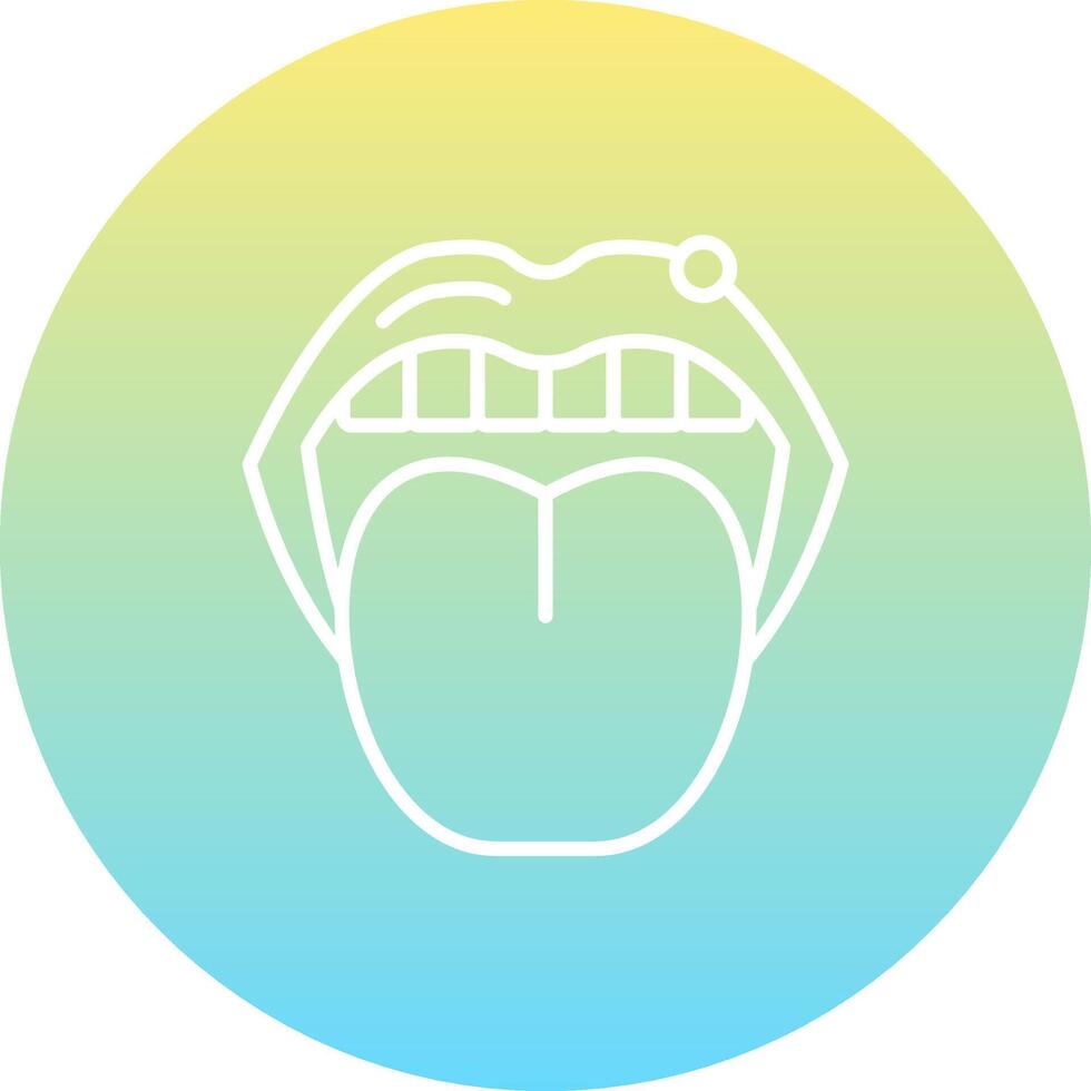 Tongue Dynamic Flat Design Asset vector