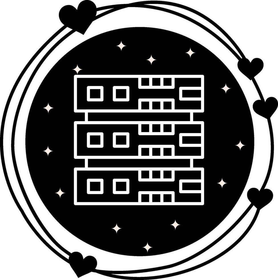 Database Abstract Flat Shape vector