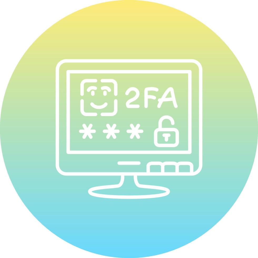 Two Factor Authentication Fluid Art Form vector