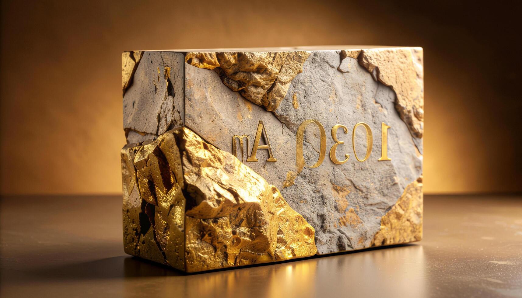 Fossil Notification Alert Petrified in Stone for Digital Geological Memory Amidst Fossilnotif Imprint Rockgray Matrix photo