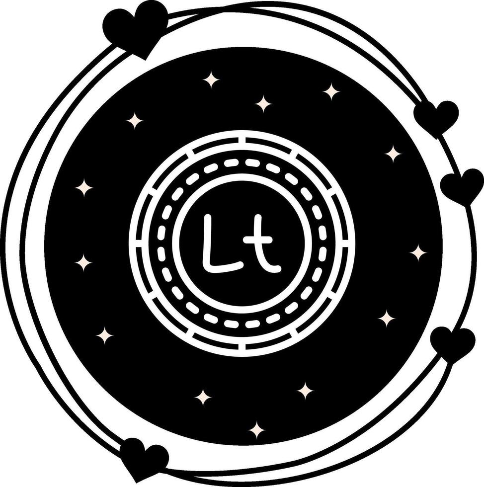 Lithuania Coin Stylish Visual Interface Mark vector