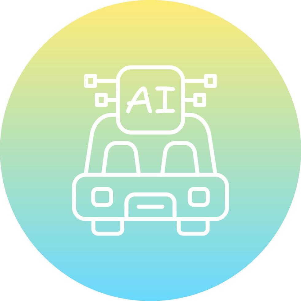 AI in Transportation Innovative User Interface Shape vector
