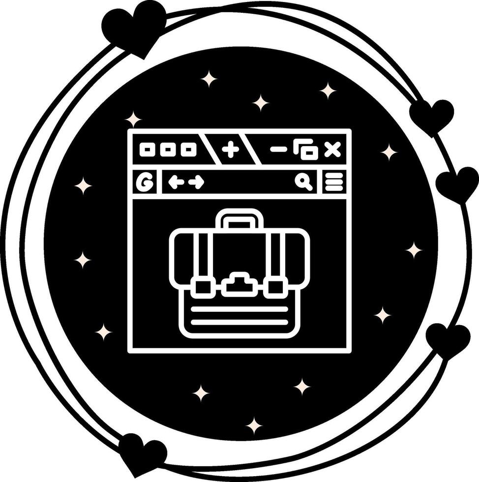 Browser Utility Focused Graphic Element vector