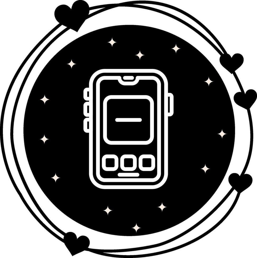 Mobile Subtract Interactive Mobile App Symbol vector