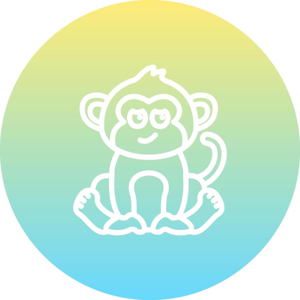 Monkey With Rolling Eyes Compact Branding Graphic Asset vector
