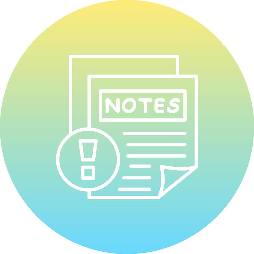 Notes Consistent Modern Design Symbol vector