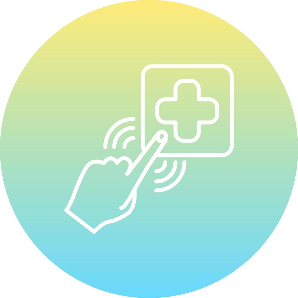 Emergency Button Innovative User Interface Shape vector