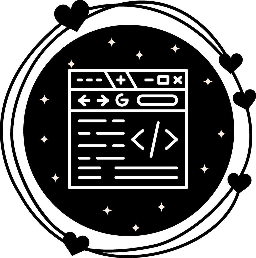 Website Coding Strong Visual Branding Form vector