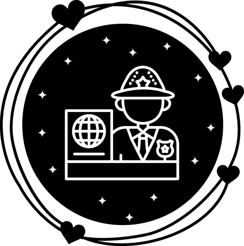 Passport Control Consistent UI Graphic Element vector