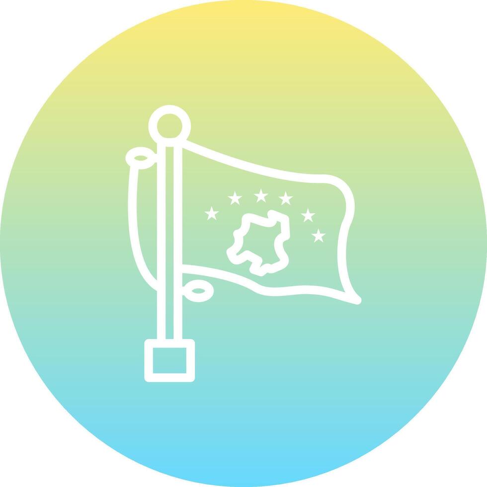 Flag Kosovo Sharp Creative Design Object vector