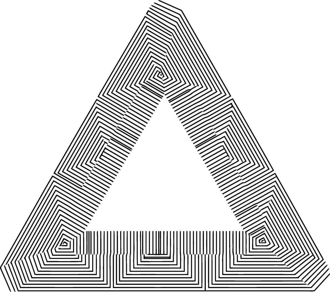 Geometric Optical Triangle Frame Abstract Border vector