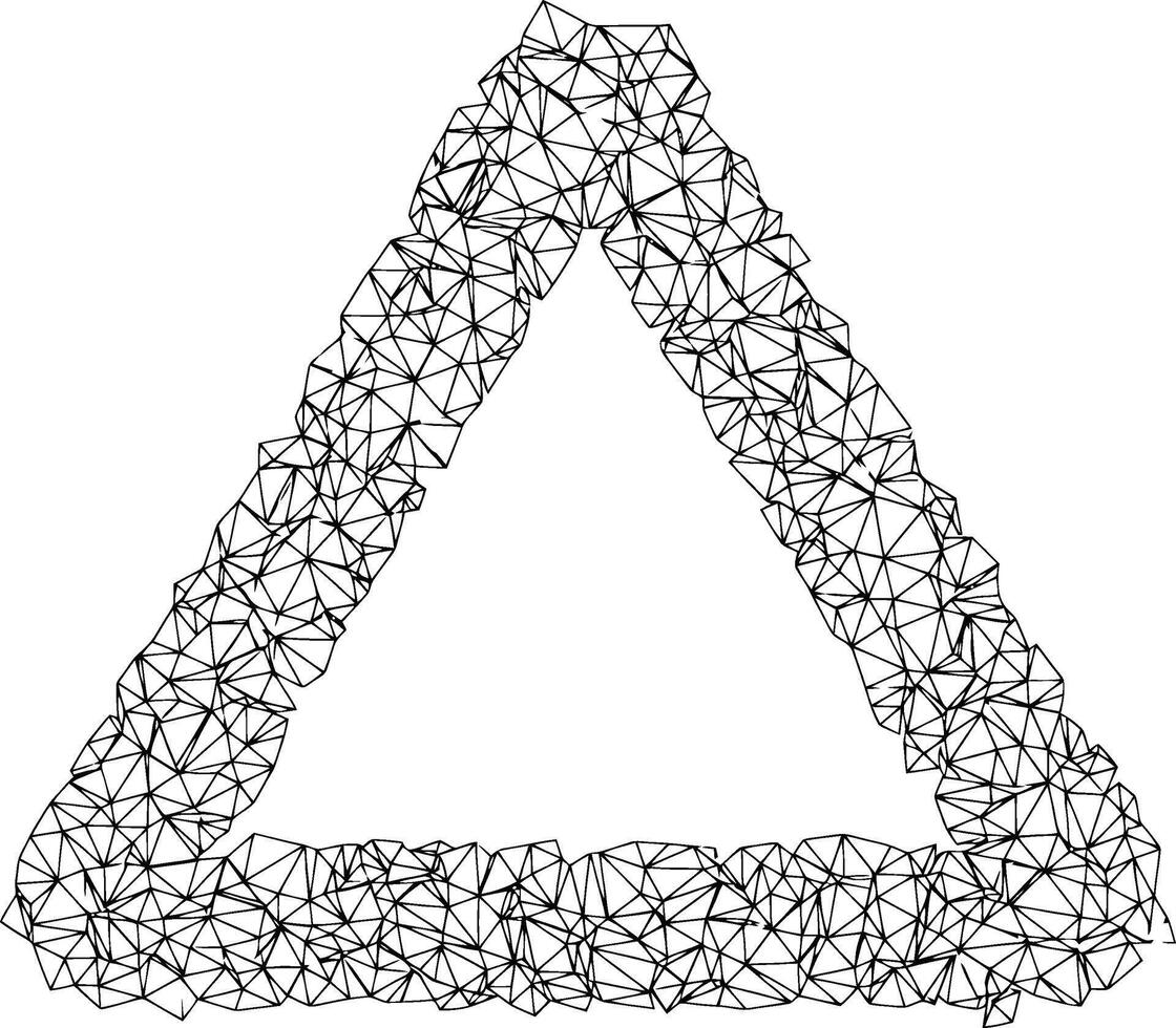 PrintTriangle Frame with Geometric Line Pattern Abstract Ornamental Design vector