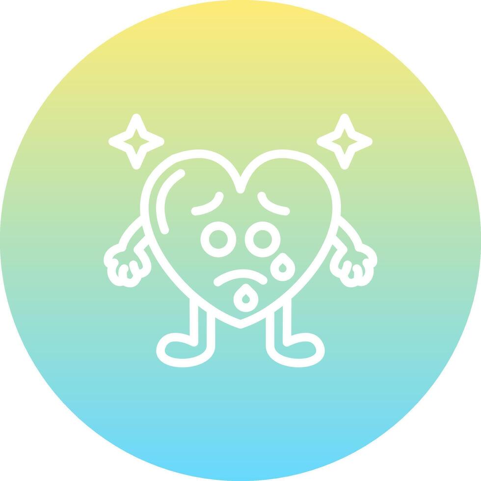 Anxious With Sweat Heart Scalable Graphic Design Asset vector