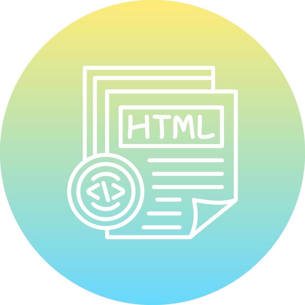 Html File Bold Digital Art Symbol vector
