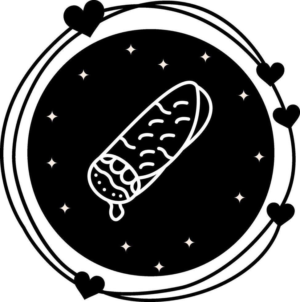 Burrito Functional User Interface Graphic vector