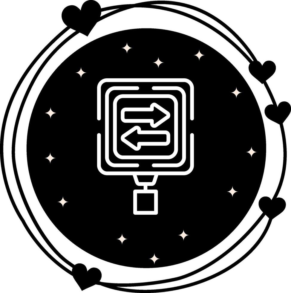 Two Way Traffic Unique Flat Element vector